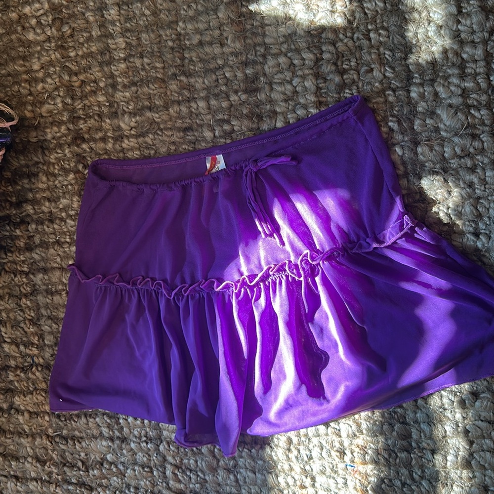 Apollo Swim Purple Mesh Swim Skirt Size Medium - Picture 4 of 7